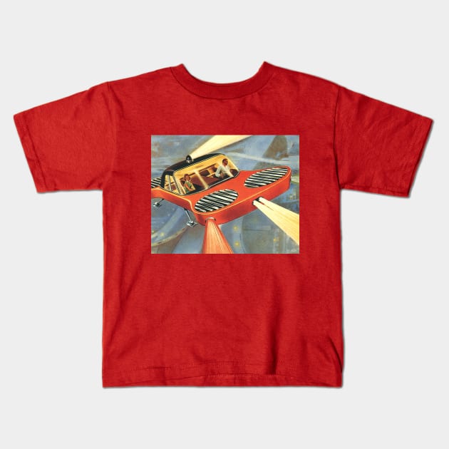 Vintage Science Fiction Kids T-Shirt by MasterpieceCafe